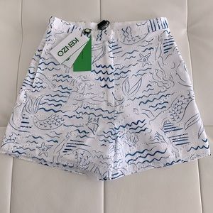 NWT Kenzo short bermuda sorts, high waisted, 100% cotton, size FR 36/US 4
